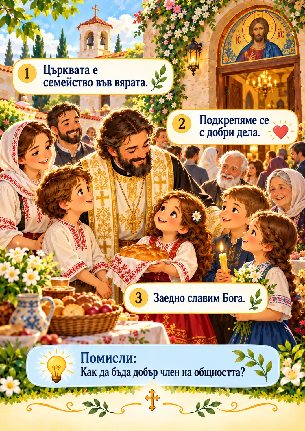 Рисуван православен урок за деца: Повече от една сграда