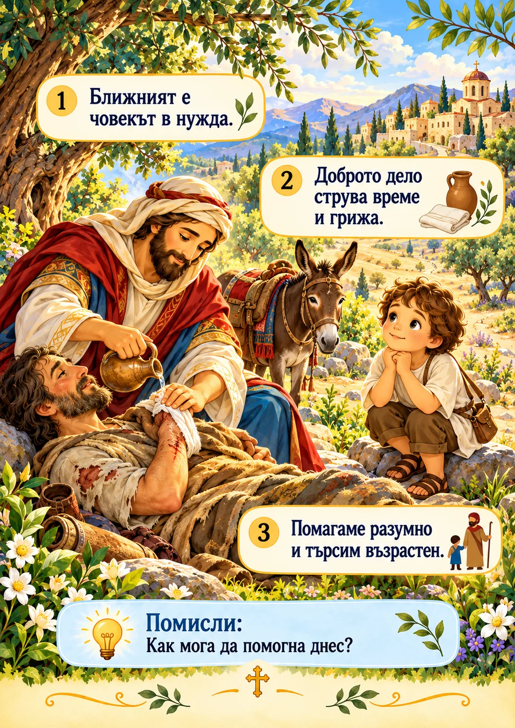 Рисуван православен урок за деца: Кой е моят ближен?