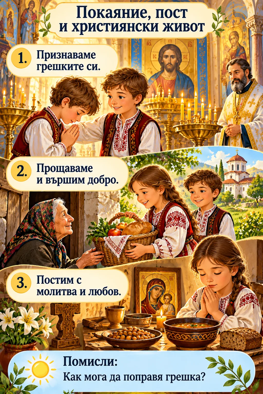 Рисувана история за деца: Как се връщаме към добрия път?