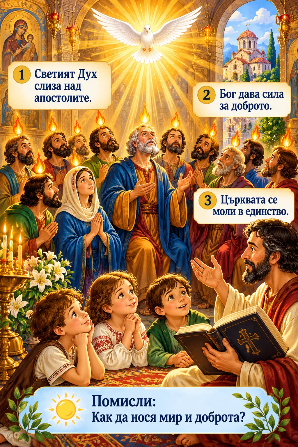 Рисувана история за деца: Кой е Светият Дух?