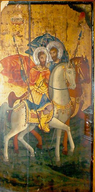 Икона: Св. Теодор Тирон и св. Теодор Стратилат