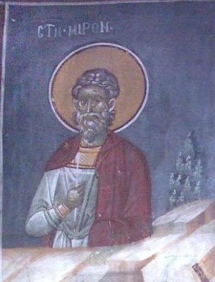 Икона: Св. мъченик Мирон Кизически, стенопис в Грачаница