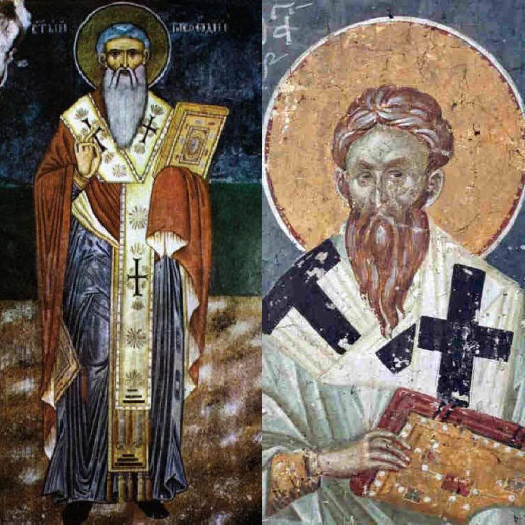 Икона: Св. Методий Славянобългарски и св. Евтихий, патриарх Константинополски