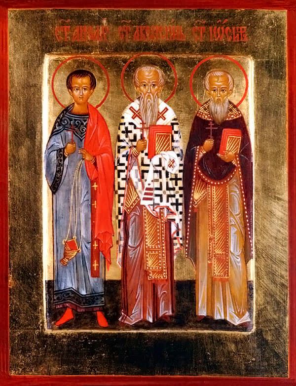 Икона: Св. свещеномъченици Акепсим, Йосиф и Айтал